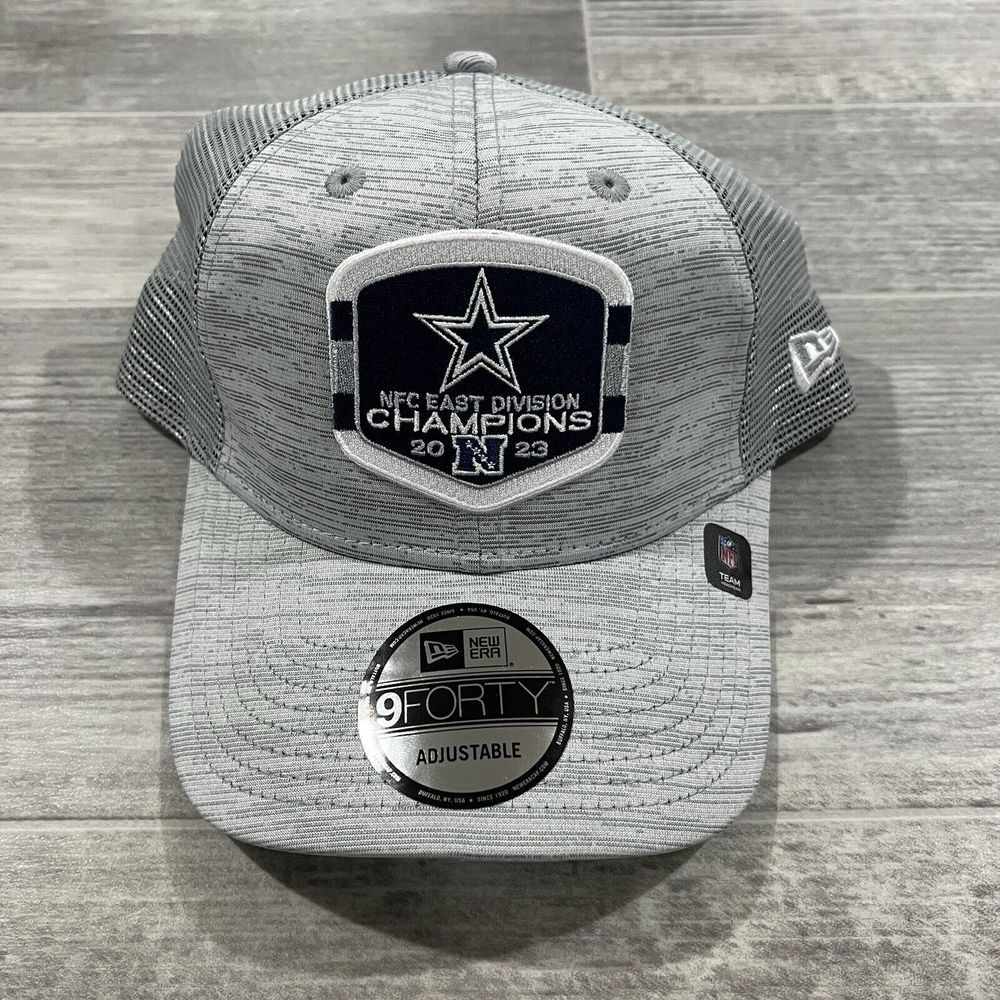 Dallas Cowboys Trucker Cap NFC East Champions 2023 Hat 9Forty New Era Adjustable